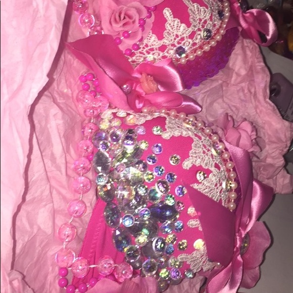 Pink custom made rave bra :) - Picture 2 of 2